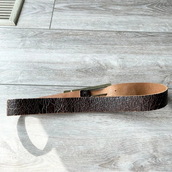 Aldo Rhinestones Distressed Leather Belt Made in Canada main image 8